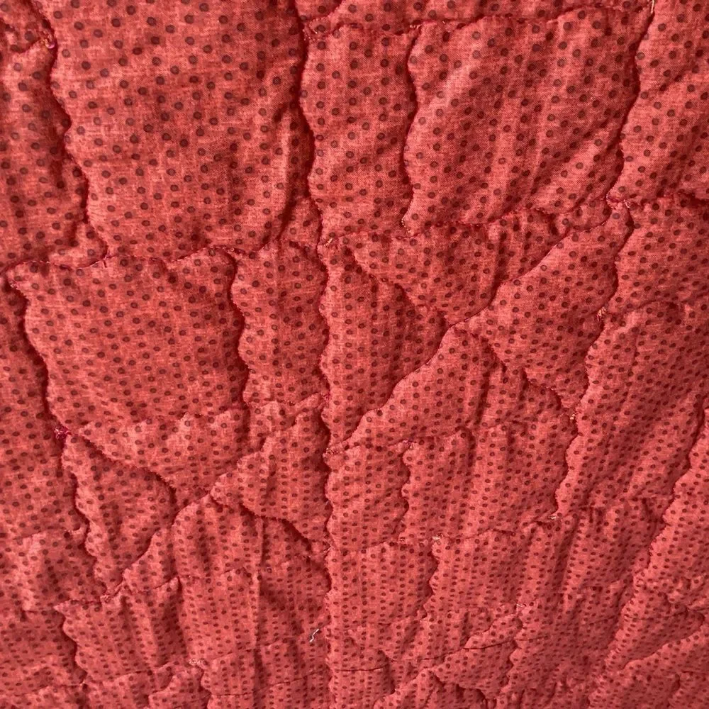 NWT. Hand Crafted Gold Toned Prints with Oriental Influence Quilt